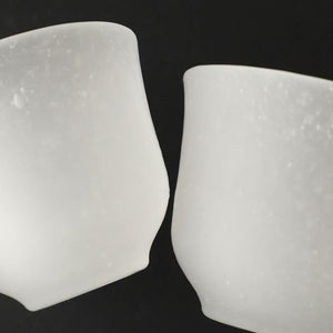 Hirota Glass Sake Cup Guinomi White