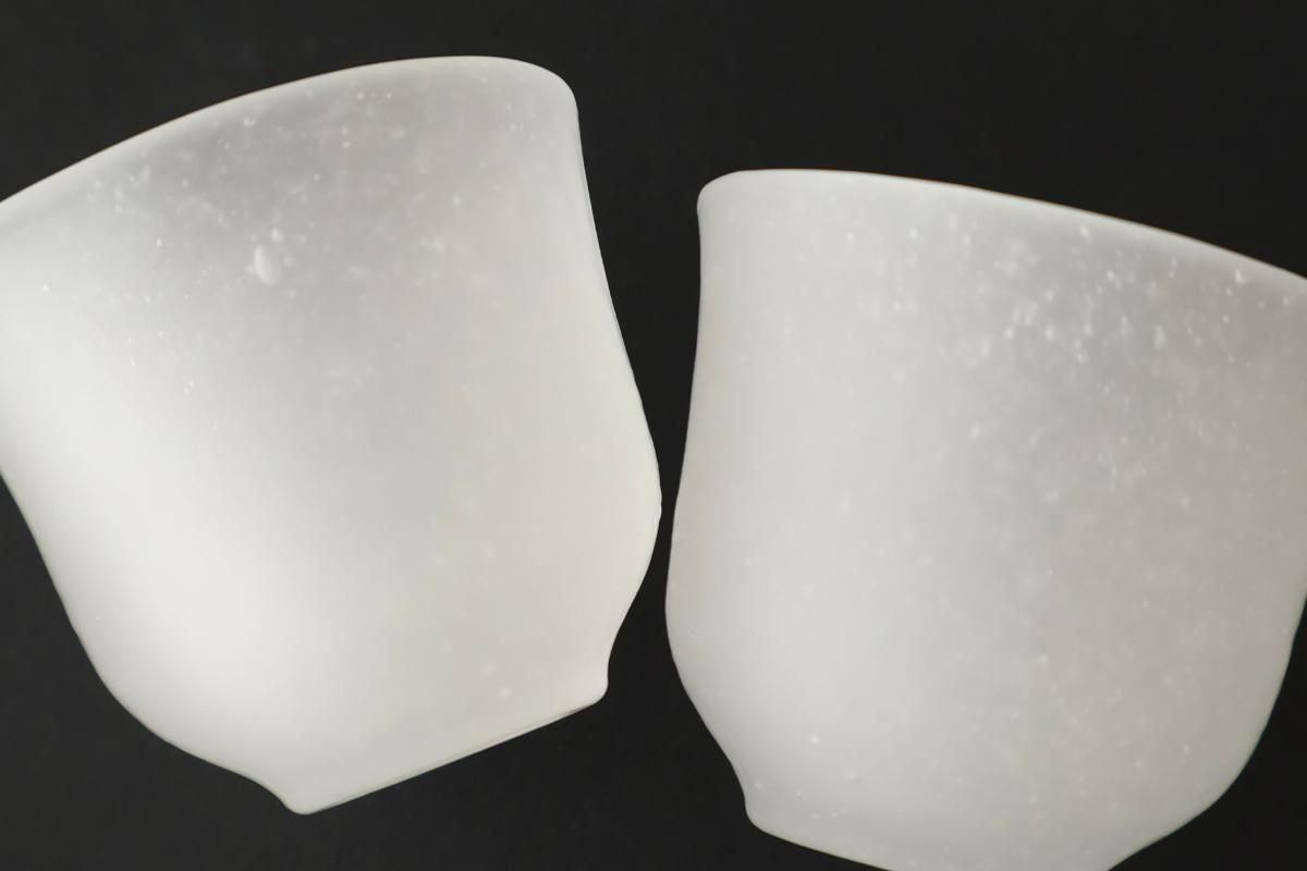 Hirota Glass Sake Cup Guinomi White