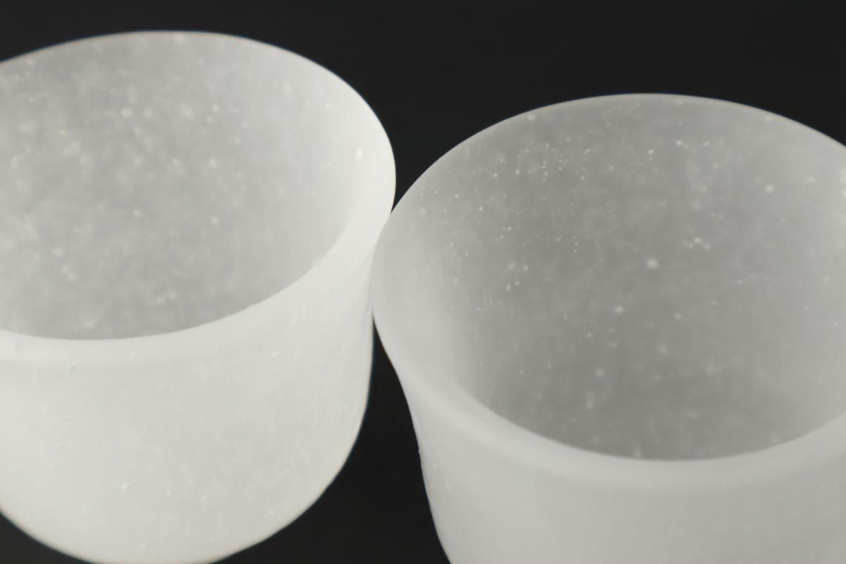 Hirota Glass Sake Cup Guinomi White