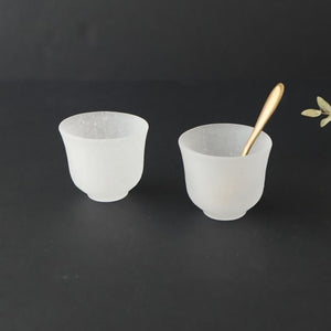 Hirota Glass Sake Cup Guinomi White