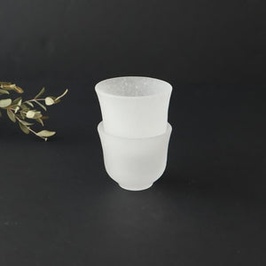 Hirota Glass Sake Cup Guinomi White