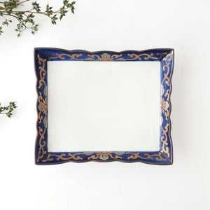 Square Plate Chrysanthemum Arabesque Design | Arita Ware