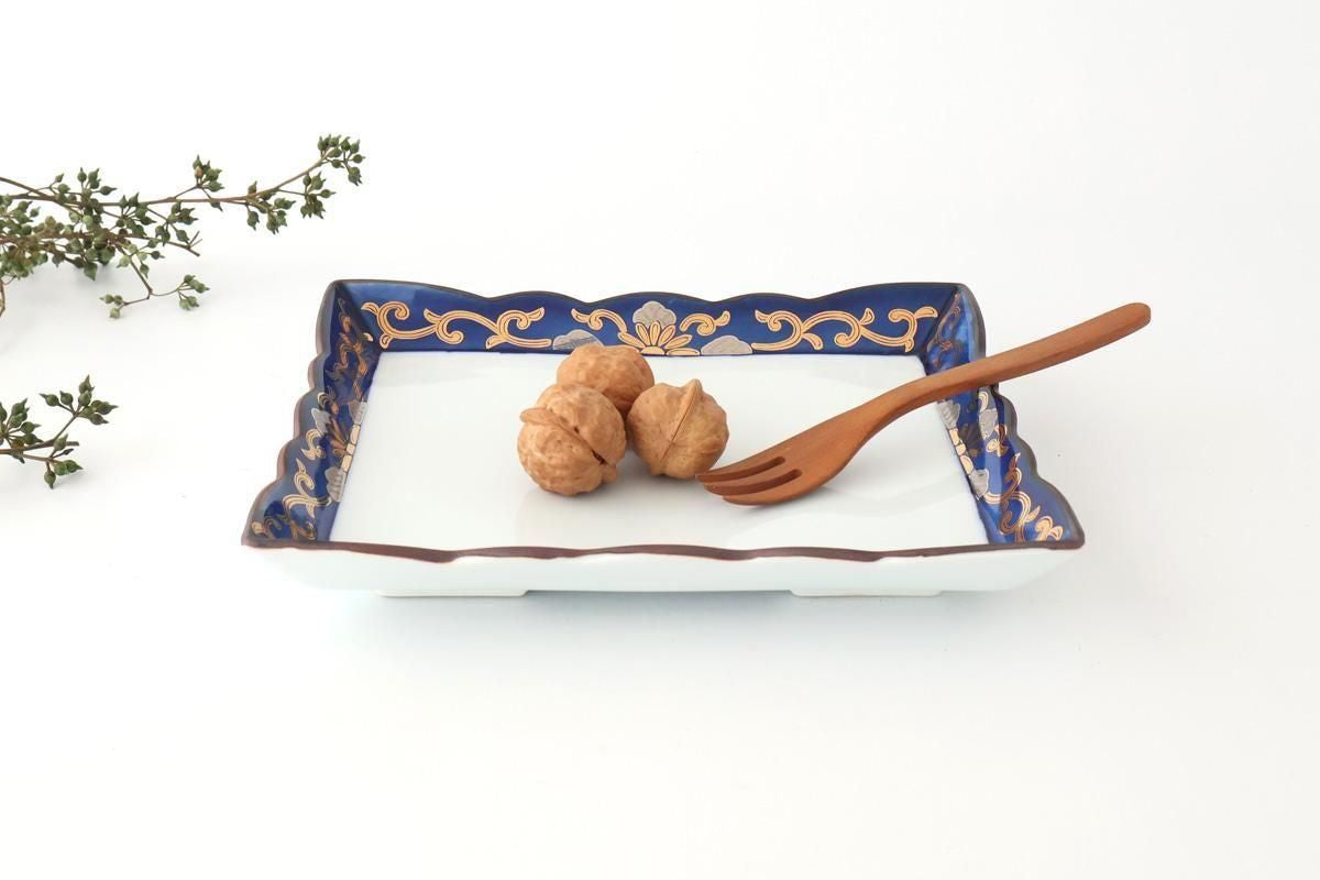 Square Plate Chrysanthemum Arabesque Design | Arita Ware