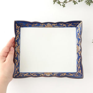 Square Plate Chrysanthemum Arabesque Design | Arita Ware