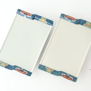 Square Plate Blue Rim  | Sushi Plate Arita Ware