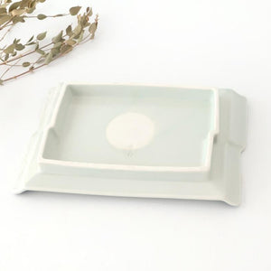 Square Plate Blue Rim  | Sushi Plate Arita Ware