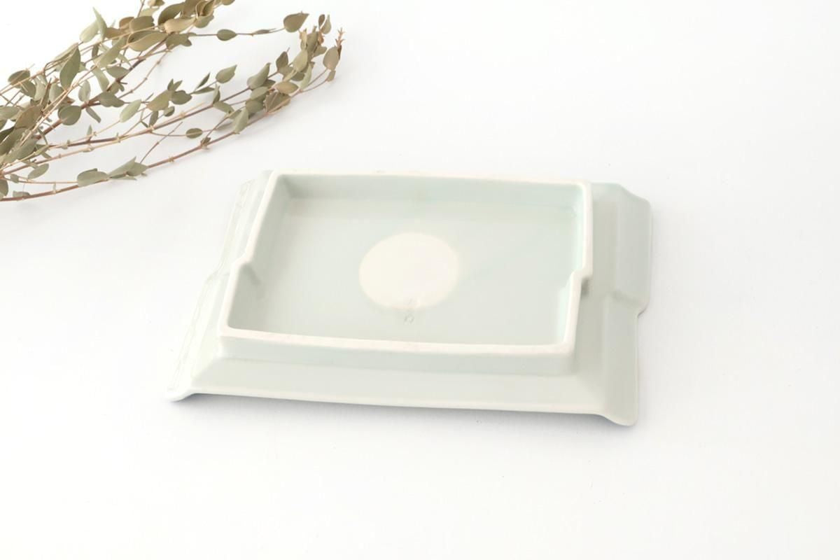 Square Plate Blue Rim  | Sushi Plate Arita Ware