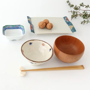 Square Plate Blue Rim  | Sushi Plate Arita Ware