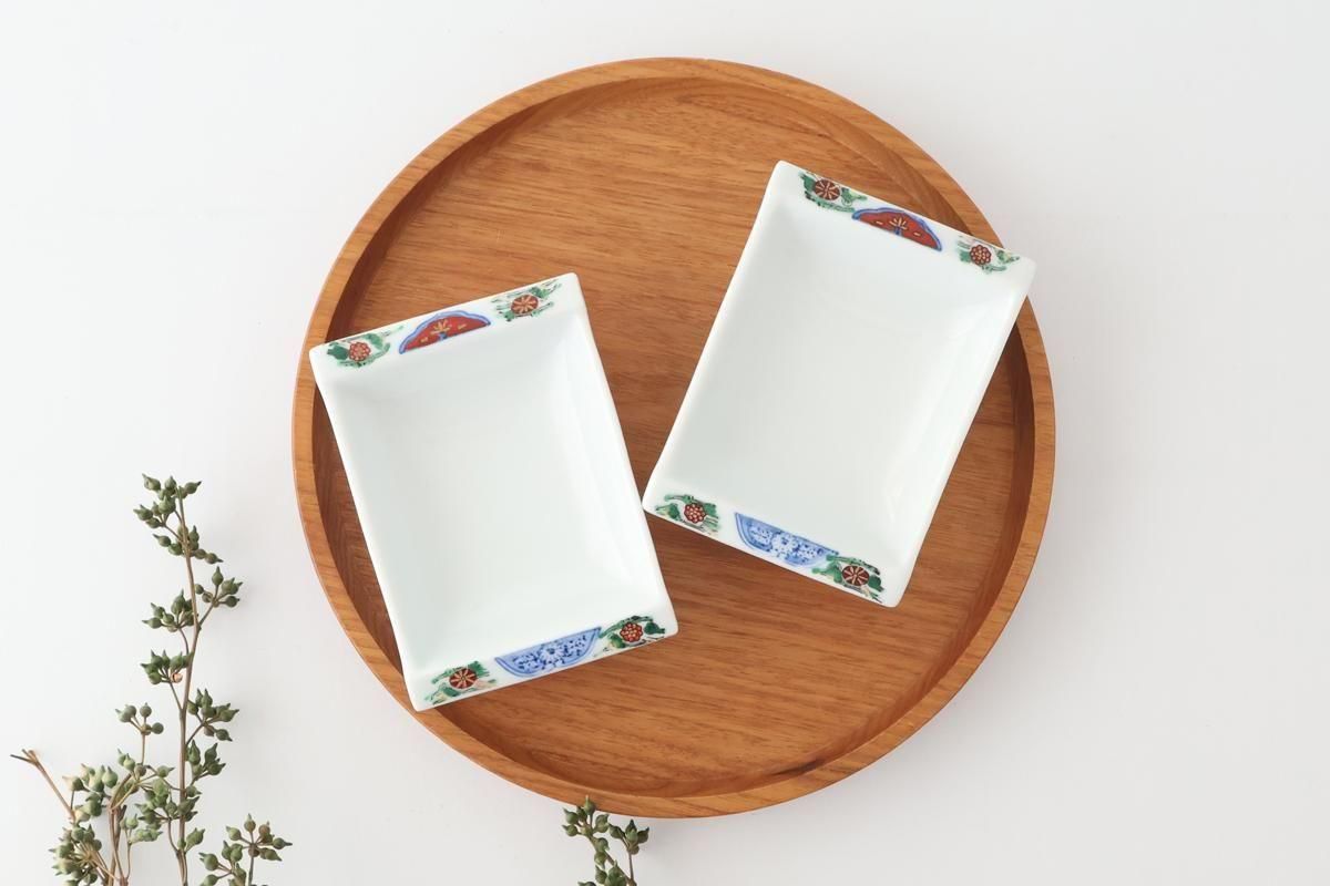 Small Square Plate Old-Imari Pattern  | Sauce Plate Arita Ware