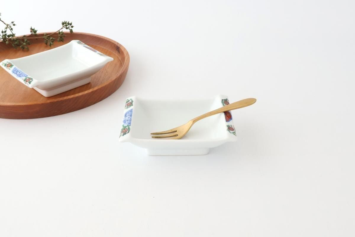 Small Square Plate Old-Imari Pattern  | Sauce Plate Arita Ware