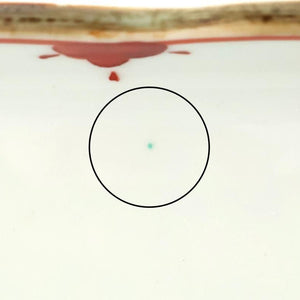 Wave-rimmed Rectangular Plate Red and Green | Sushi Plate Arita Ware