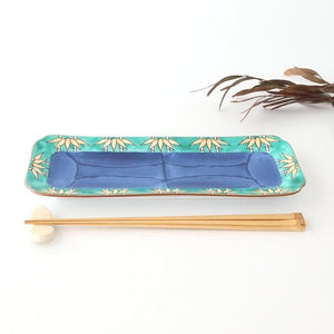 Rectangular Plate Green Bamboo Pattern | Sushi Plate Arita Ware