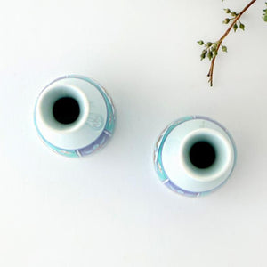 Sake Bottle Tokkuri Red Flower and Green Frame | Arita Ware