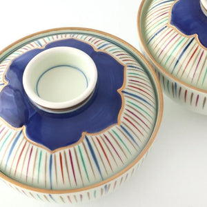 Bowl with Lid Tokusa Pattern | Serving Bowl Arita Ware