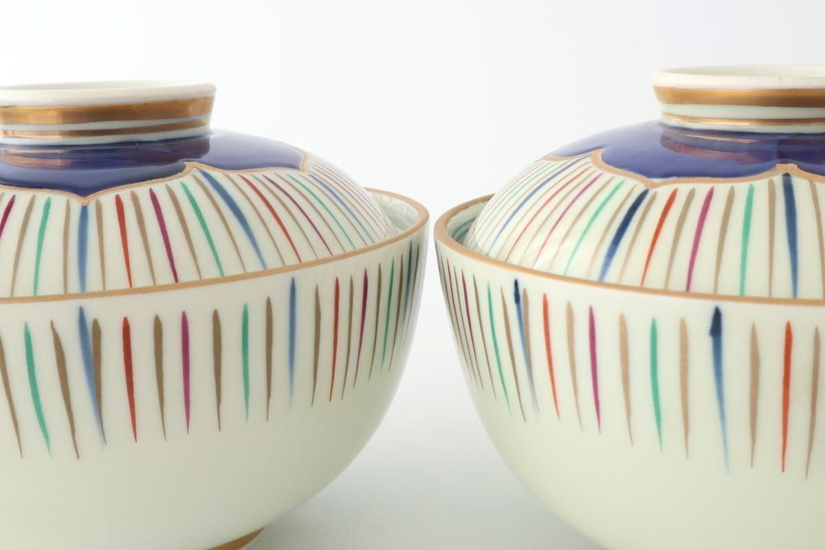 Bowl with Lid Tokusa Pattern | Serving Bowl Arita Ware