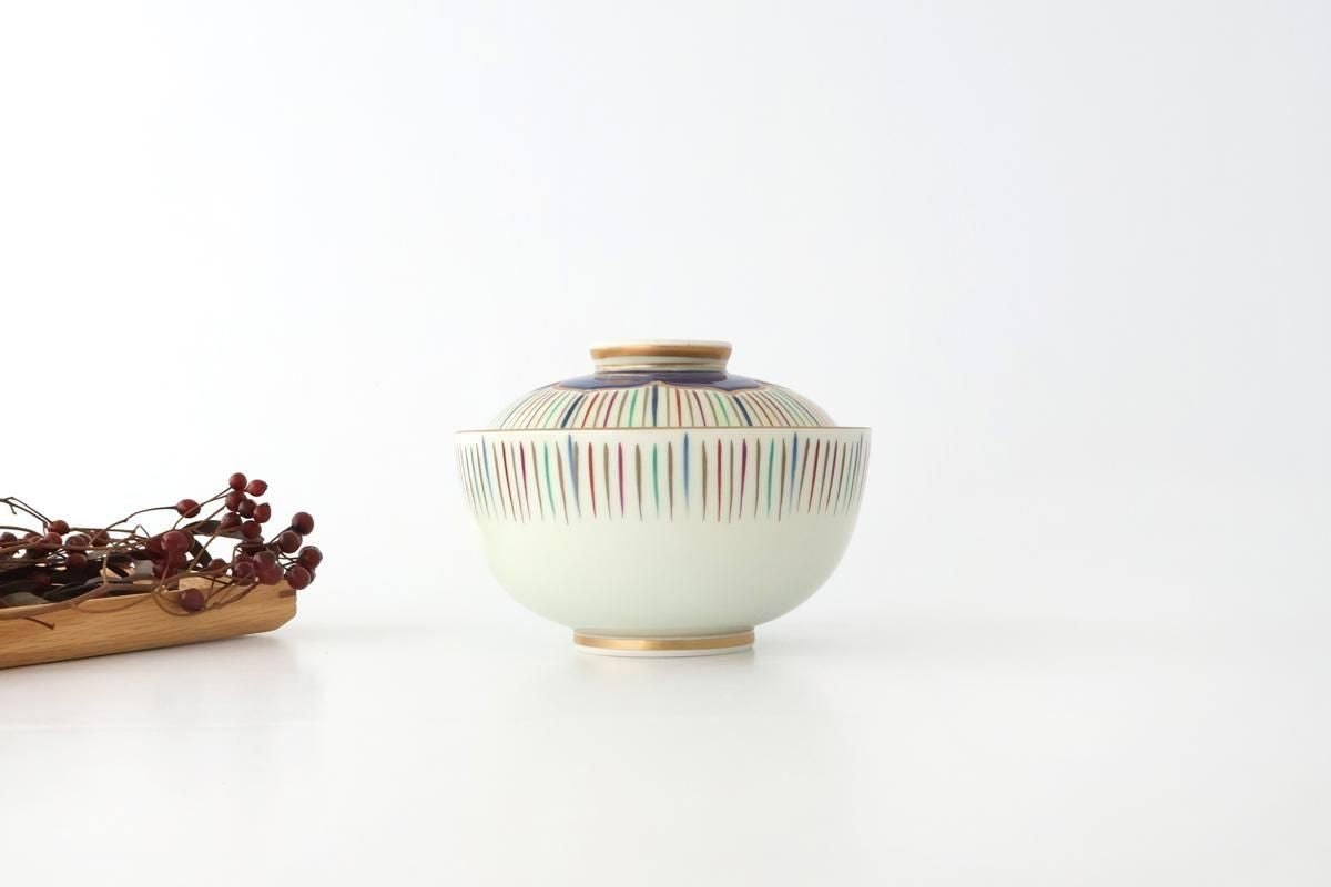 Bowl with Lid Tokusa Pattern | Serving Bowl Arita Ware