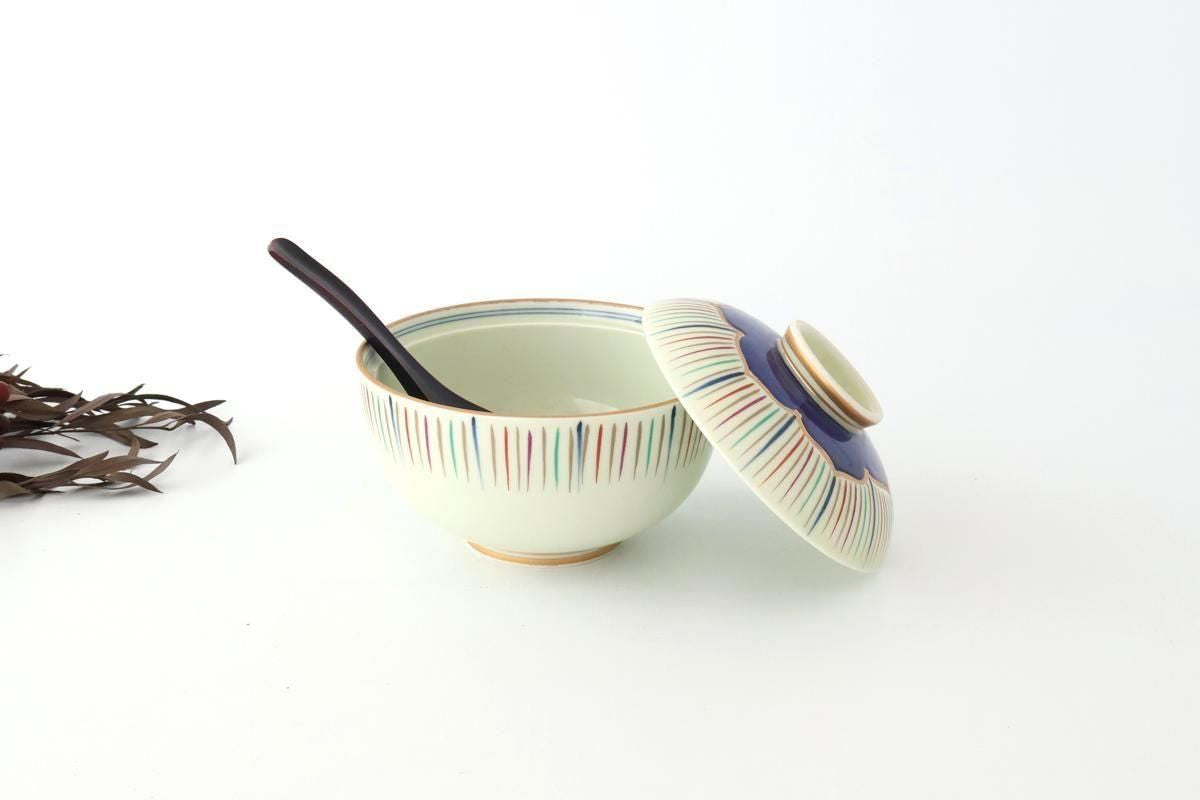 Bowl with Lid Tokusa Pattern | Serving Bowl Arita Ware