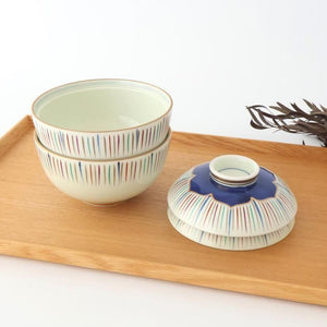 Bowl with Lid Tokusa Pattern | Serving Bowl Arita Ware