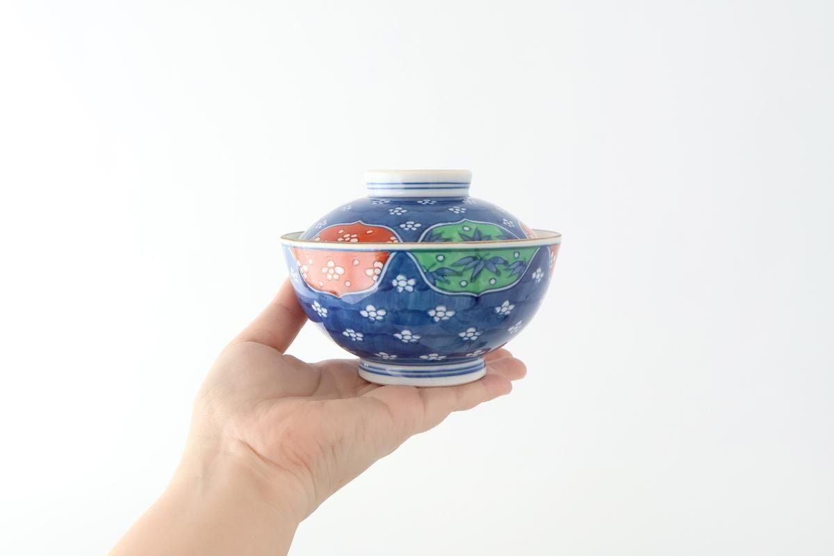 Bowl with Lid  White Plum Pattern | Serving Bowl Arita Ware