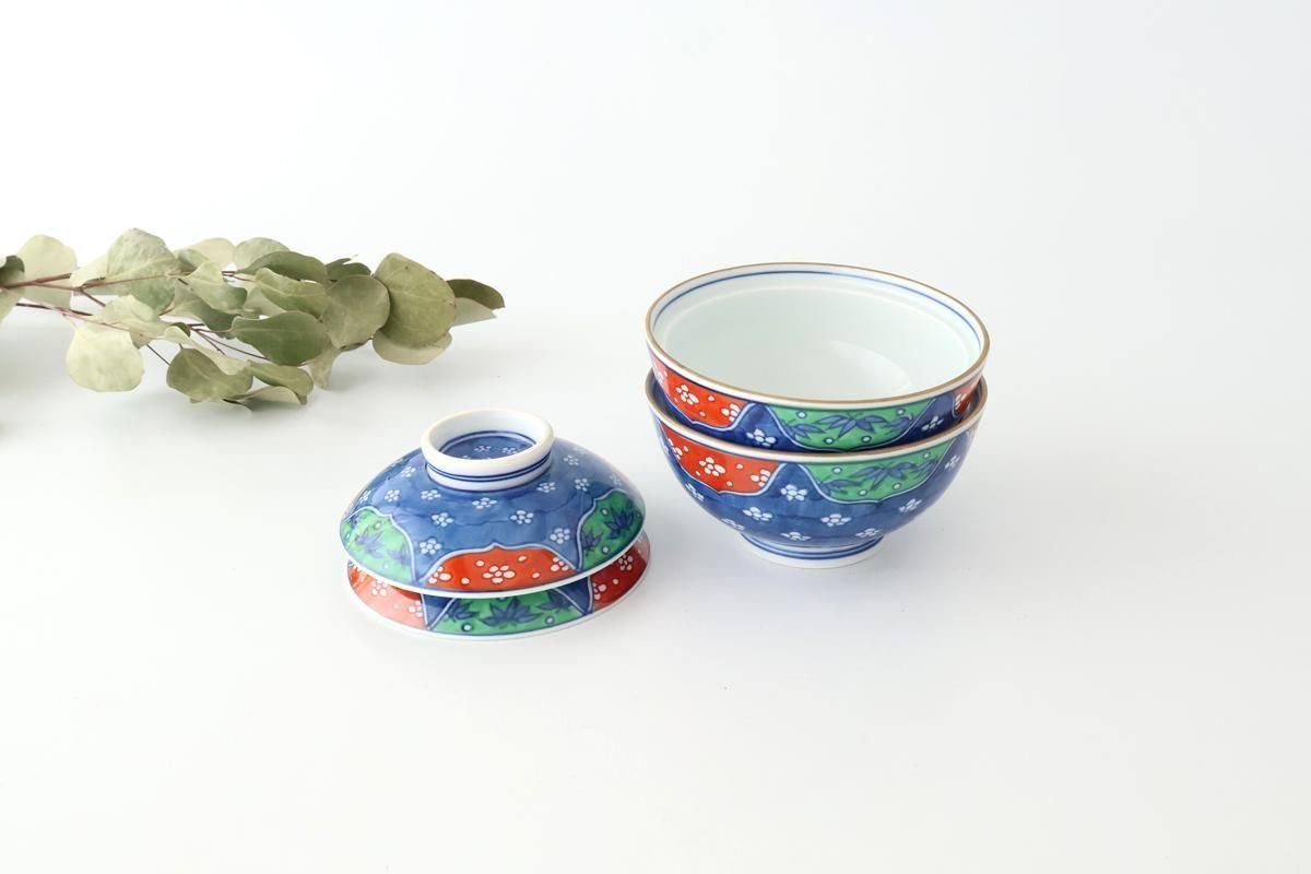 Bowl with Lid  White Plum Pattern | Serving Bowl Arita Ware