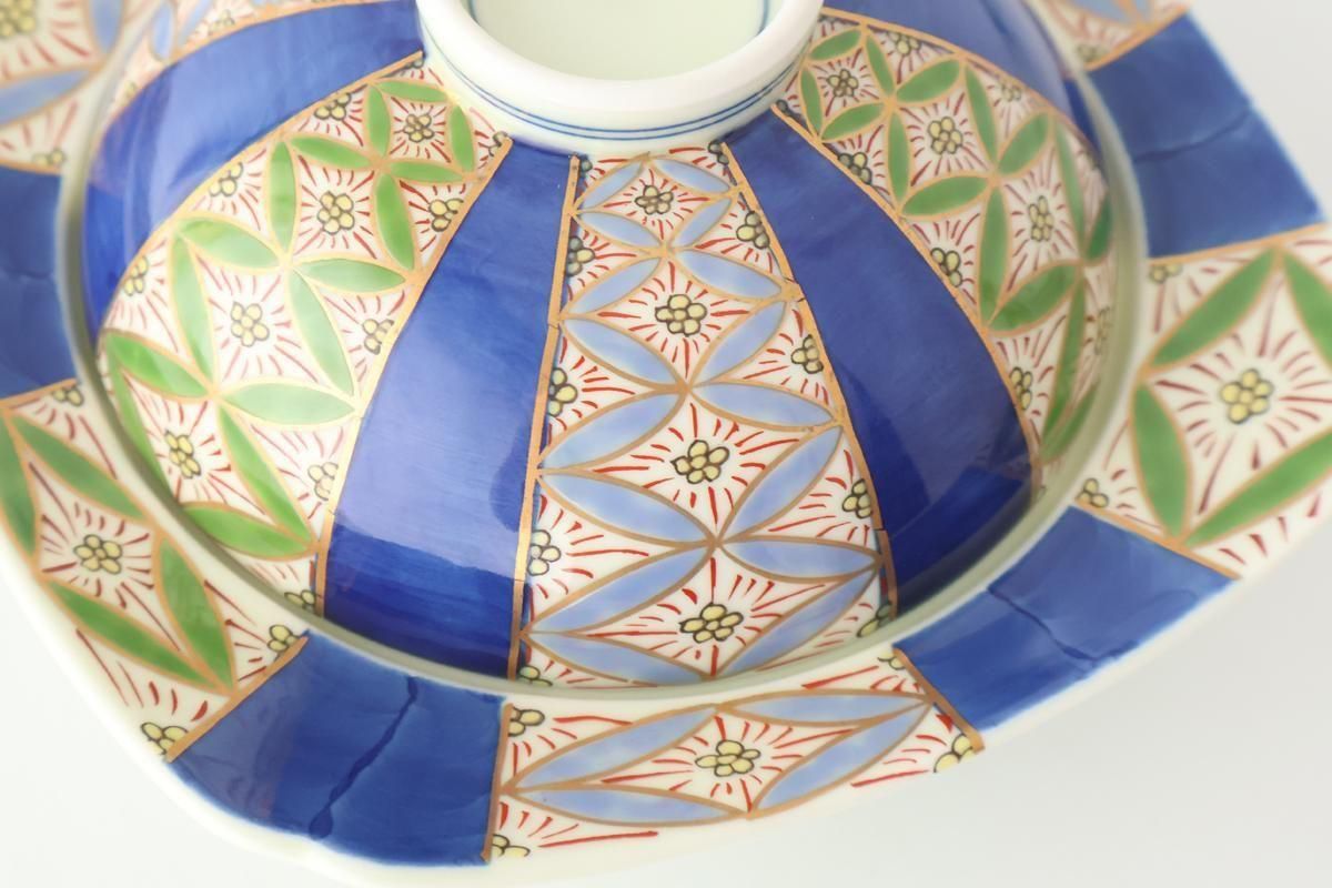 Plate with Lid  Cloisonné( Shippo) Pattern | Arita Ware