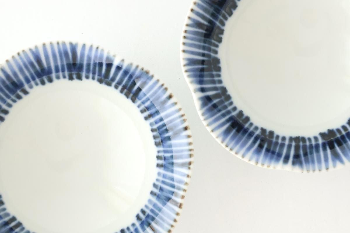 Small Bowl Blue Stripes | Kobachi Hasami Ware