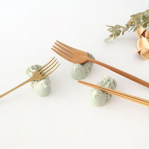 Chopstick Rest Bird Green | Hashioki Shigaraki Ware