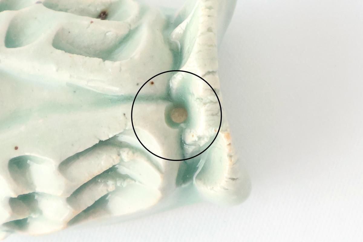 Chopstick Rest Bird Green | Hashioki Shigaraki Ware