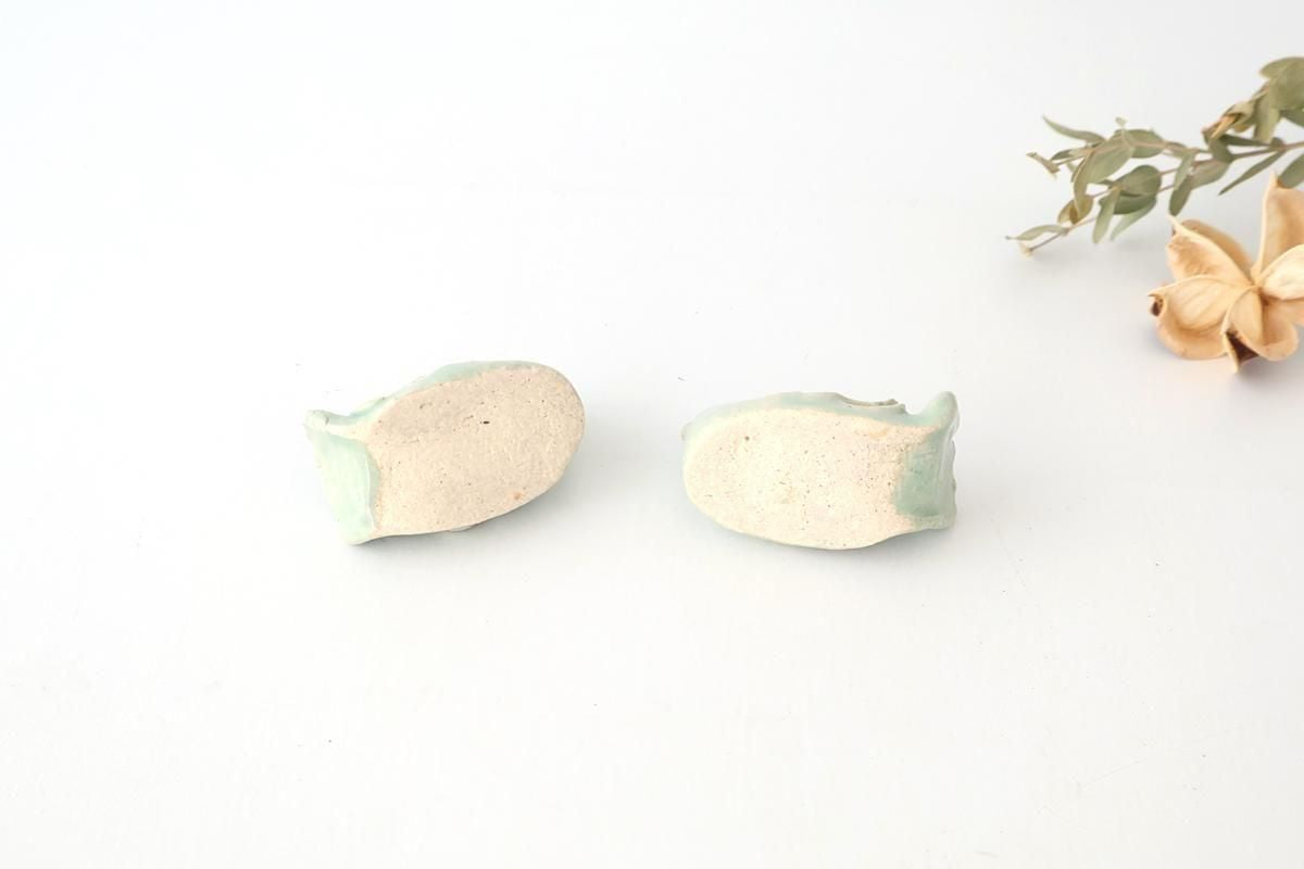 Chopstick Rest Bird Green | Hashioki Shigaraki Ware