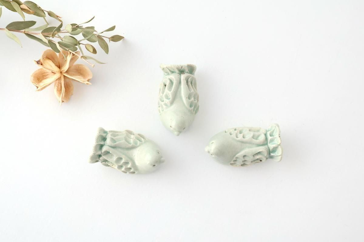 Chopstick Rest Bird Green | Hashioki Shigaraki Ware