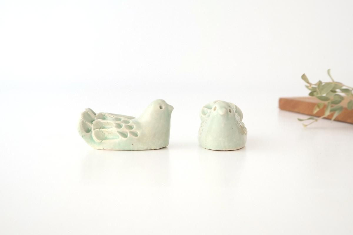 Chopstick Rest Bird Green | Hashioki Shigaraki Ware