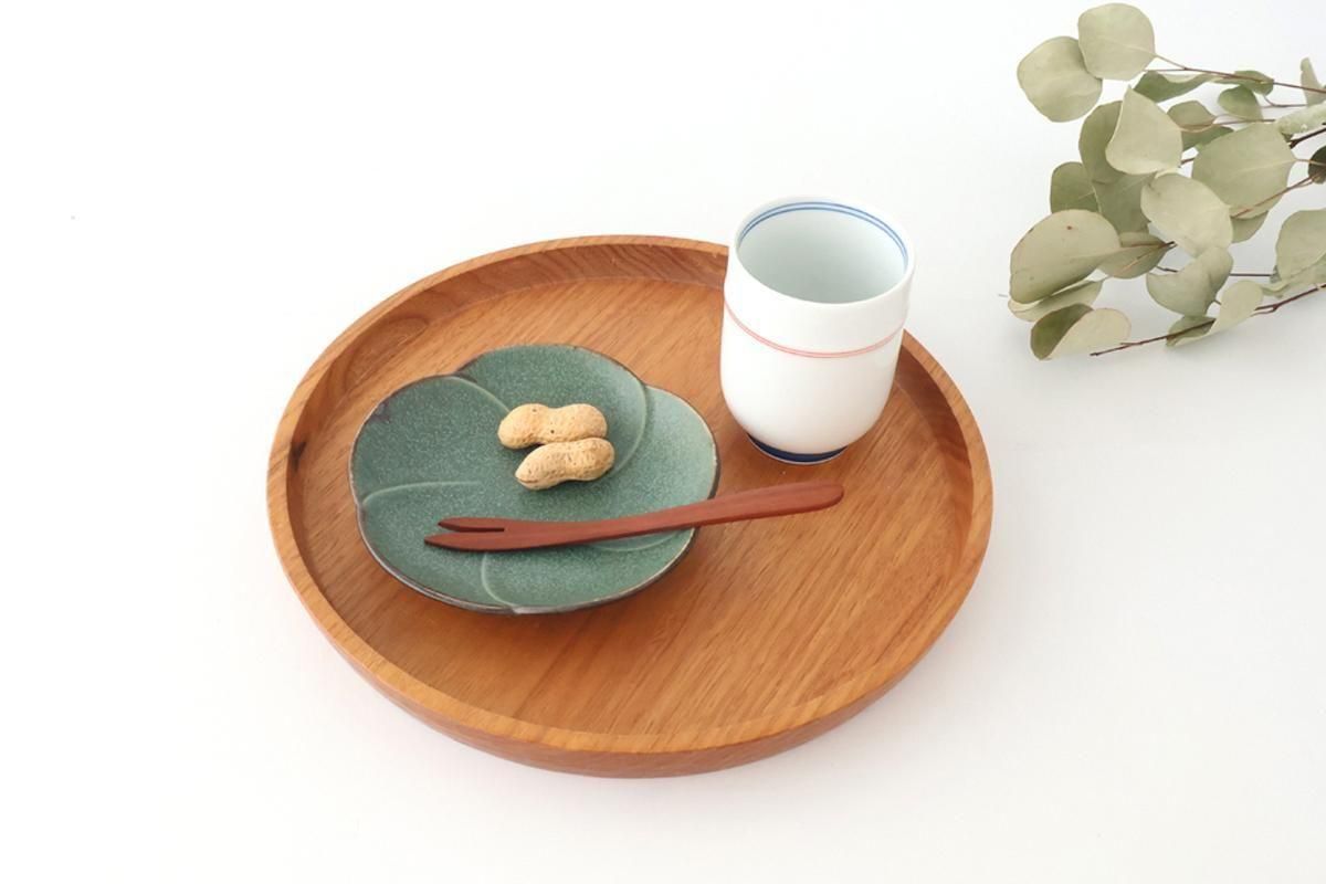 Japanese Cup Red Lines and Plum｜Yunomi Hasami Ware