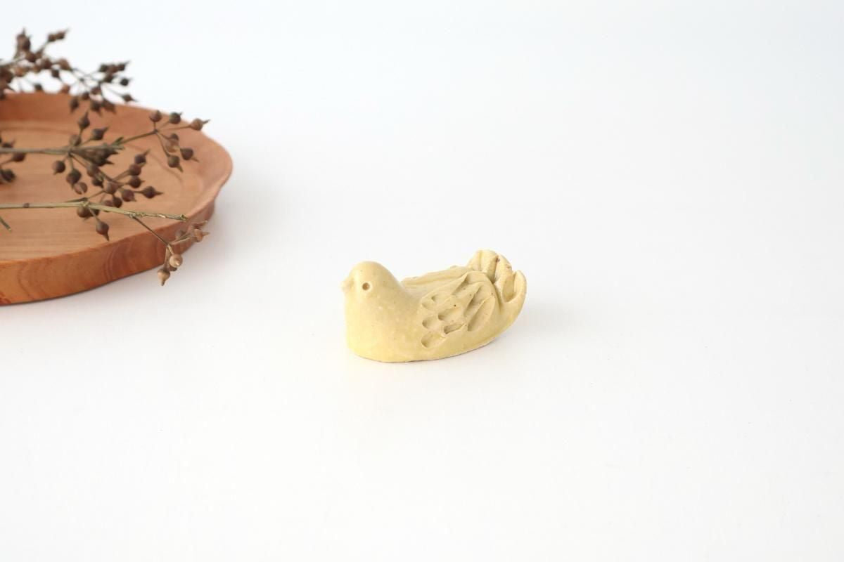 Chopstick Rest Bird Yellow | Hashioki Shigaraki Ware