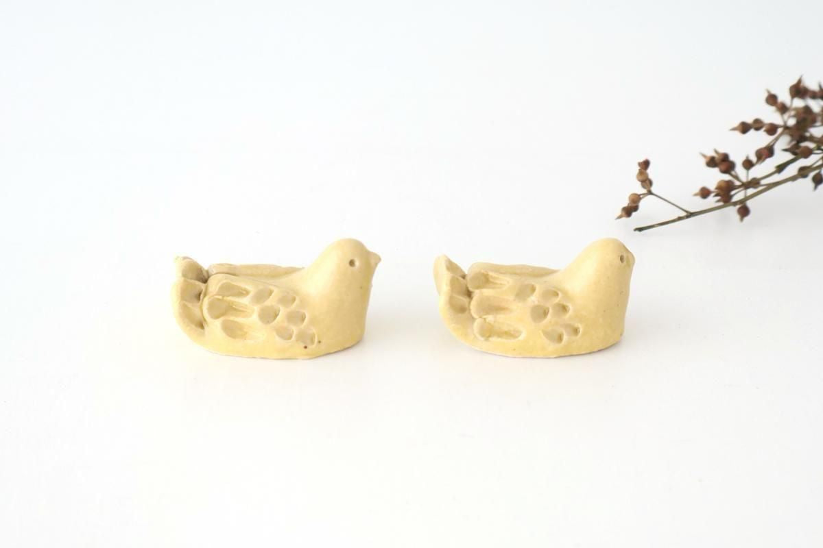 Chopstick Rest Bird Yellow | Hashioki Shigaraki Ware