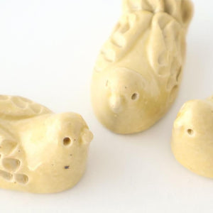 Chopstick Rest Bird Yellow | Hashioki Shigaraki Ware