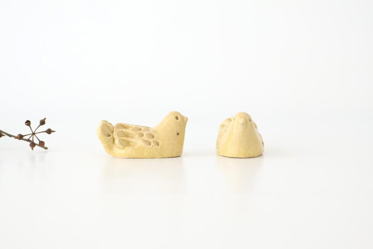 Chopstick Rest Bird Yellow | Hashioki Shigaraki Ware