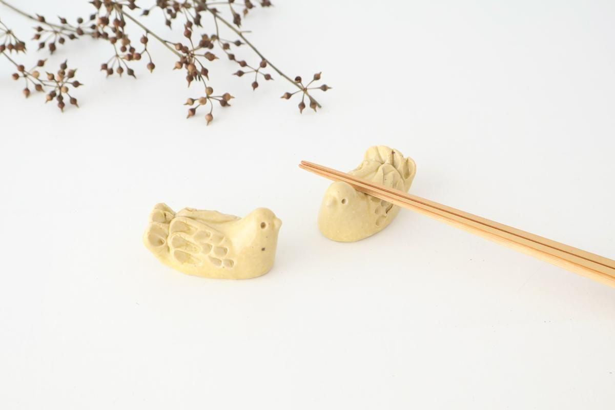 Chopstick Rest Bird Yellow | Hashioki Shigaraki Ware