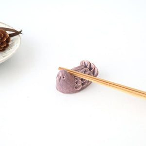 Chopstick Rest Bird Purple | Hashioki Shigaraki Ware