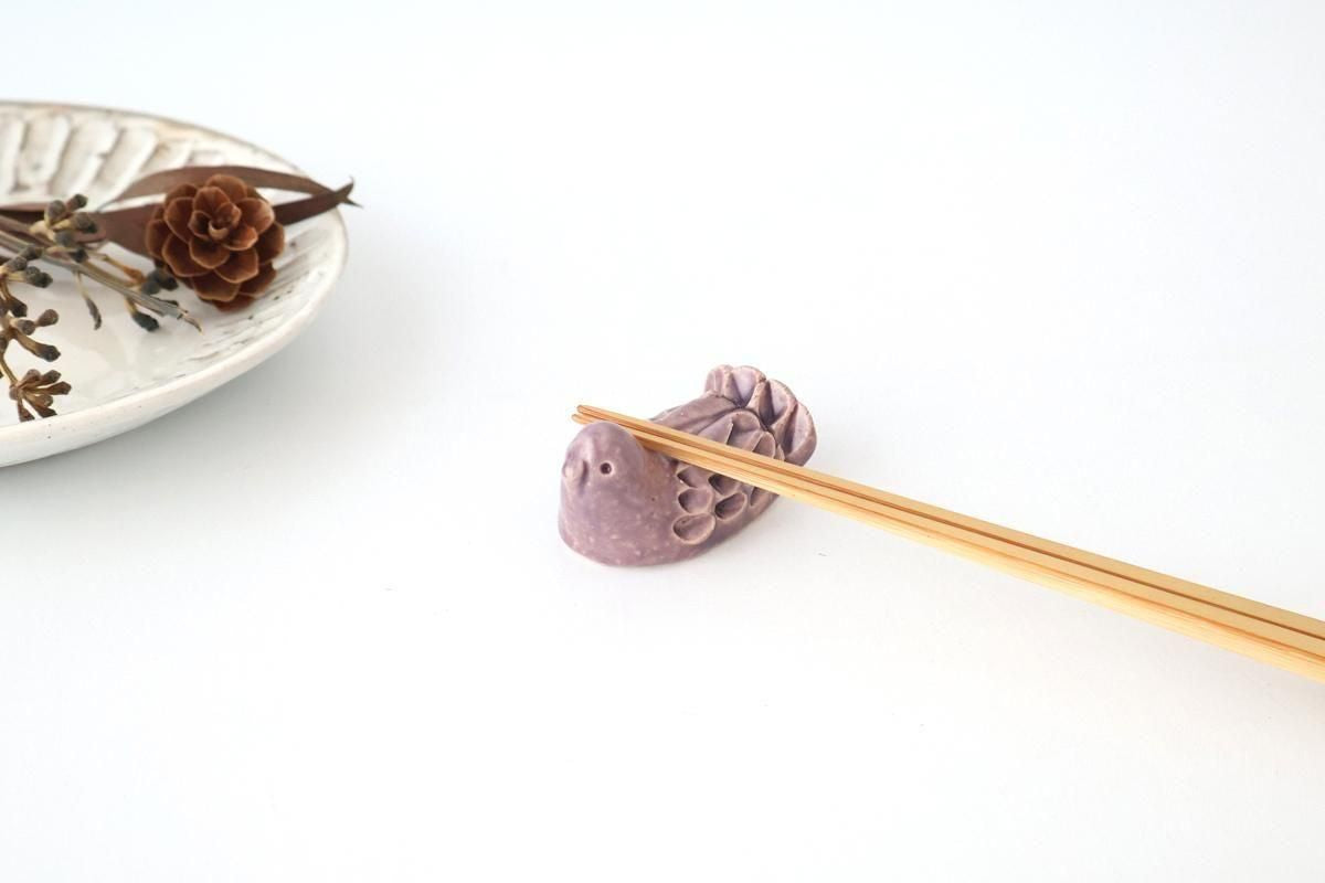 Chopstick Rest Bird Purple | Hashioki Shigaraki Ware