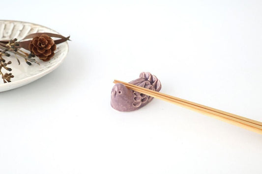 Chopstick Rest Bird Purple | Hashioki Shigaraki Ware