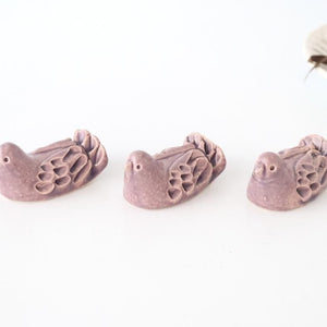 Chopstick Rest Bird Purple | Hashioki Shigaraki Ware
