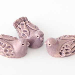 Chopstick Rest Bird Purple | Hashioki Shigaraki Ware