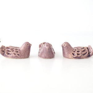 Chopstick Rest Bird Purple | Hashioki Shigaraki Ware