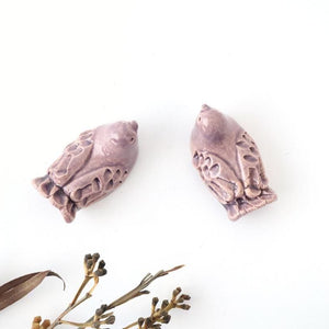 Chopstick Rest Bird Purple | Hashioki Shigaraki Ware