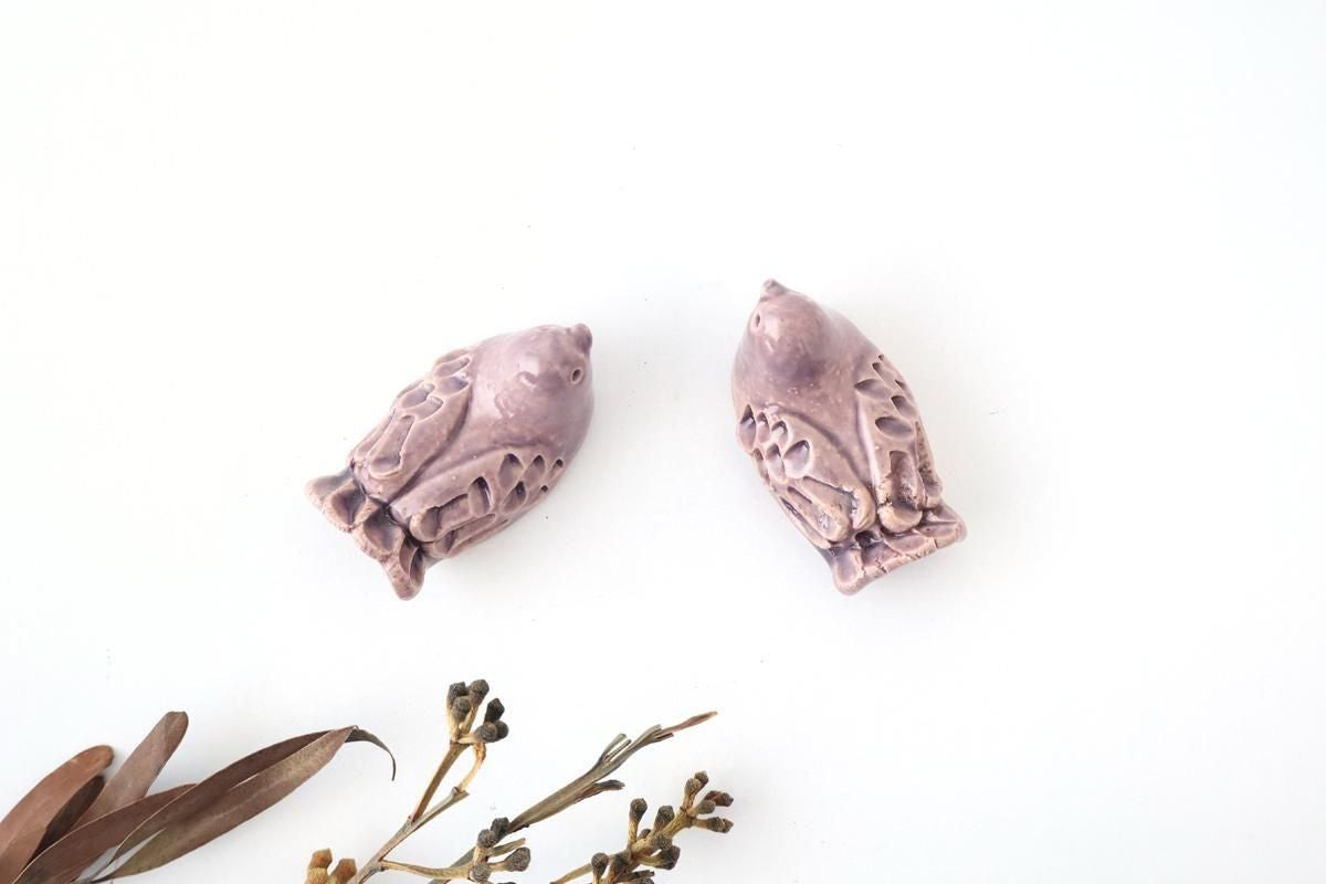 Chopstick Rest Bird Purple | Hashioki Shigaraki Ware
