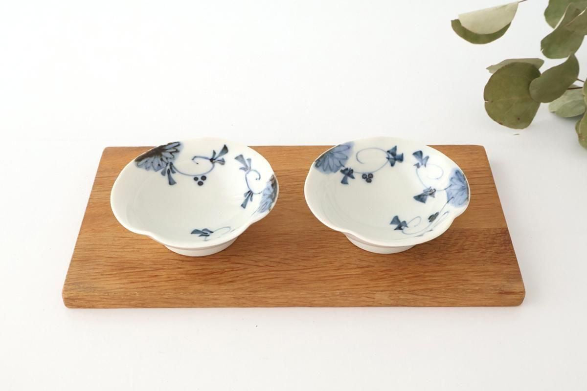 Small Bowl Blue Floral Arabesque | Kobachi Hasami Ware