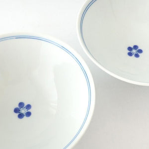 Rice Bowl Red Lines and Plum｜Hasami Ware