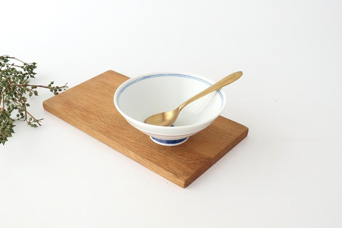 Rice Bowl Red Lines and Plum｜Hasami Ware