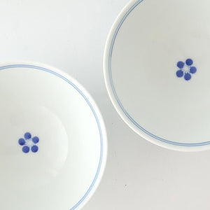 Rice Bowl Blue Lines and Plum｜Hasami Ware