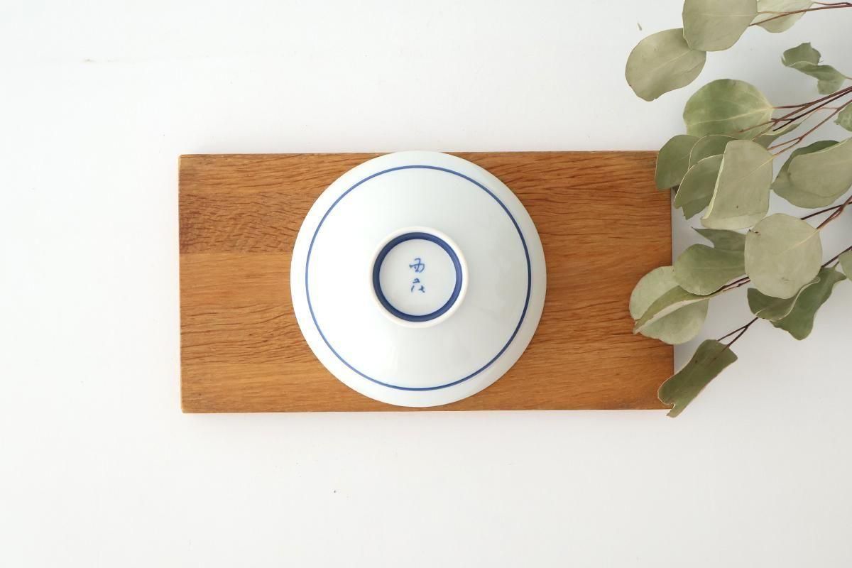 Rice Bowl Blue Lines and Plum｜Hasami Ware